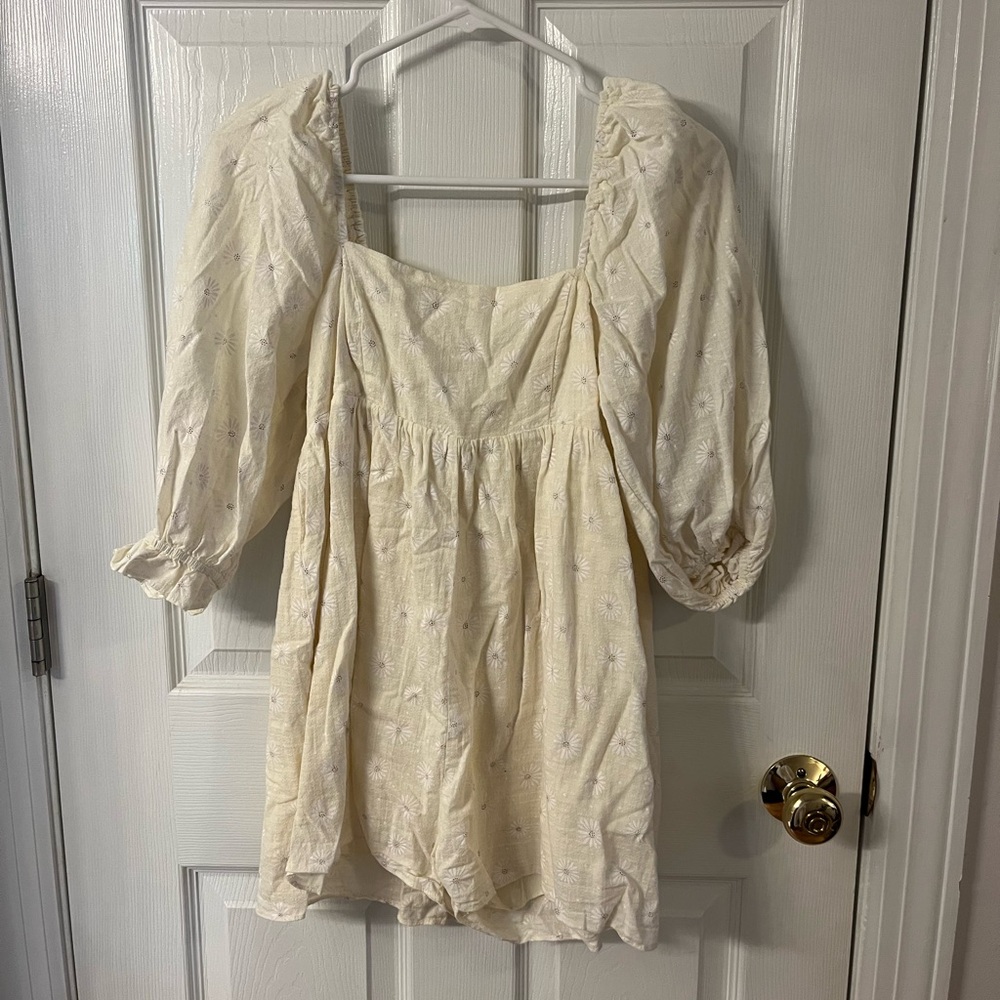 White floral romper